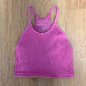 Free People Movement Ribbed Racerback Cropped Tank Top